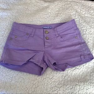 Lavender Denim Shorts